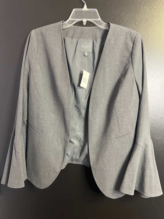 The Limited Jackets & Blazers - The Limited Grey Open-Front Blazer with Flared Sleeves